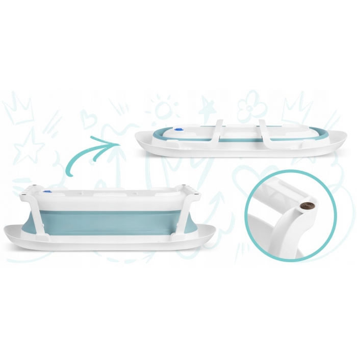 Cadita baie Ricokids albastra, pliabila - imagine 2
