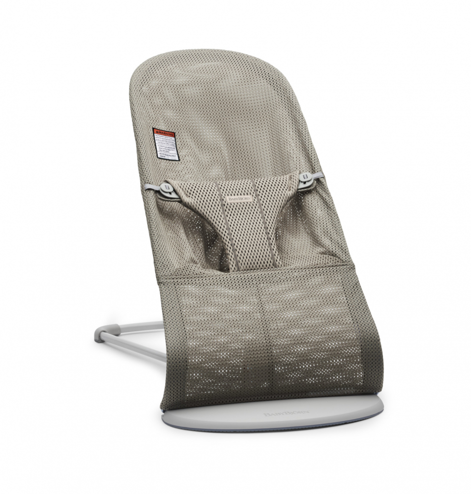 Balansoar BabyBjorn Bliss Mesh, Gri Bej - imagine 5