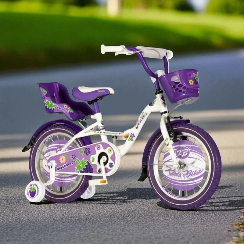 Bicicleta Visitor Mov 16" Copii + Accesorii - imagine 6
