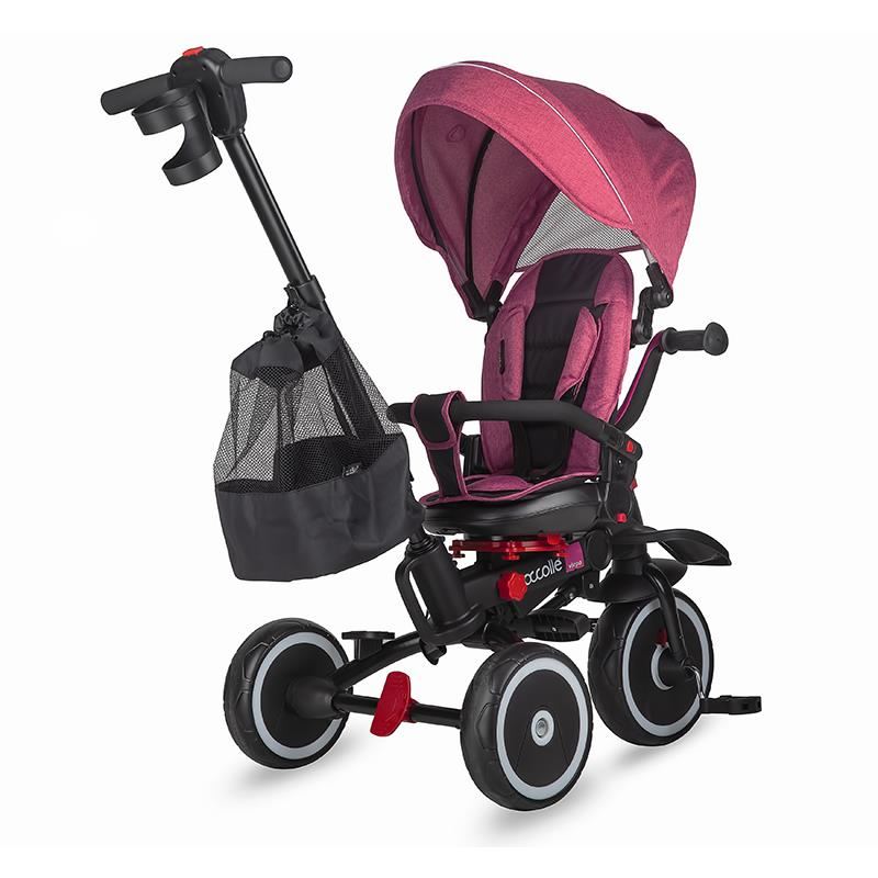 Tricicleta Coccolle Vispo Magenta | Multifuncțională Pliabilă - imagine 9
