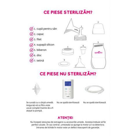 Kit Premium Spectra 28 mm - Accesorii Pompa Lapte - imagine 6