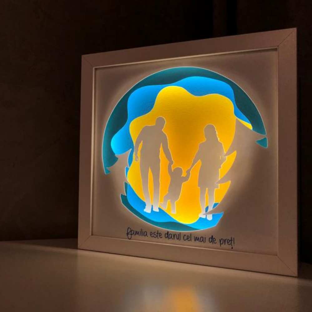 Tablou Luminos Părinți și Copii | Noorhandmadeatelier