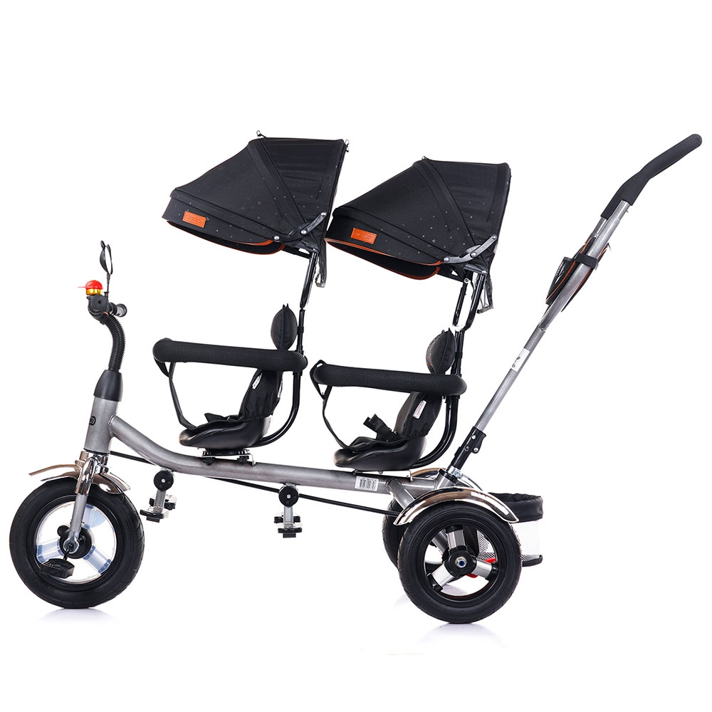 Tricicleta Chipolino 2Play Raven pentru Gemeni