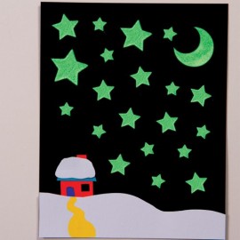 Autocolante Fosforescente Stele și Lună Baker Ross - imagine 3
