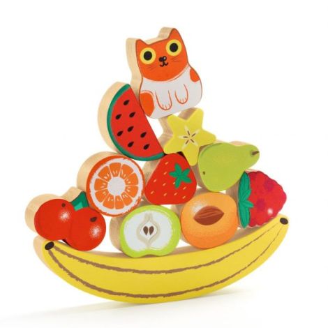 Puzzle Fructe Djeco - Joc Echilibru Lemn - imagine 3