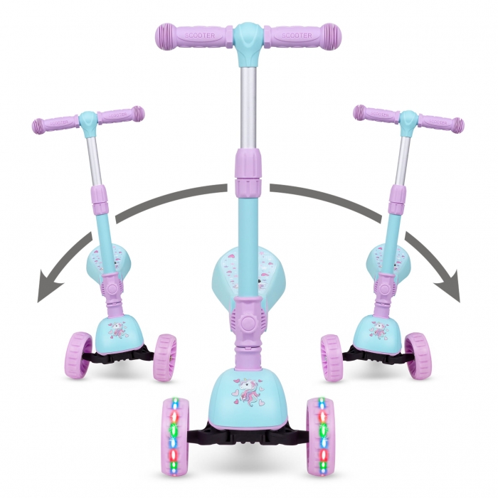 Trotineta 2 in 1 Kidwell Rimba Unicorn cu Sezut