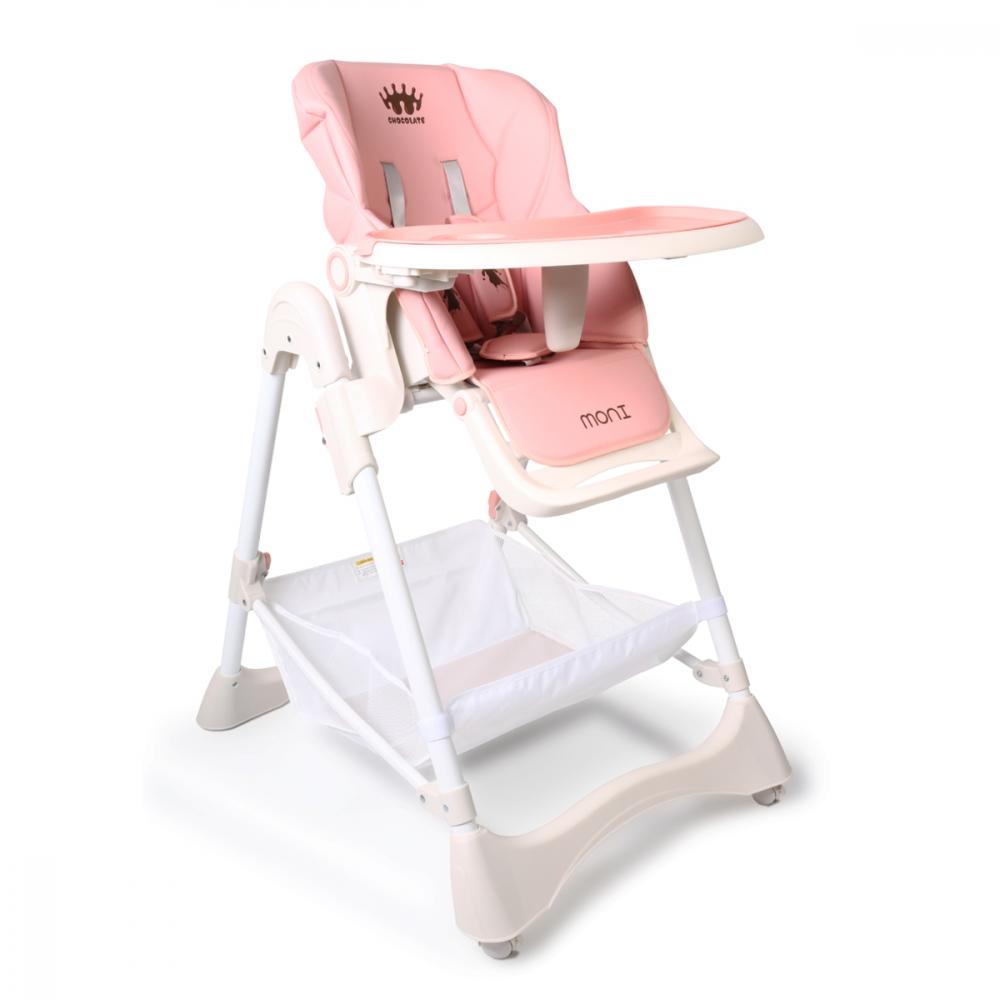 Scaun de masa Moni Chocolate Pink, Confortabil si Stabil