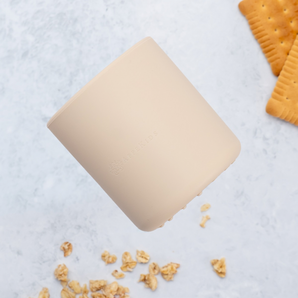 Pahar Silicon AppeKids Beige | Sigur și Durabil - imagine 5