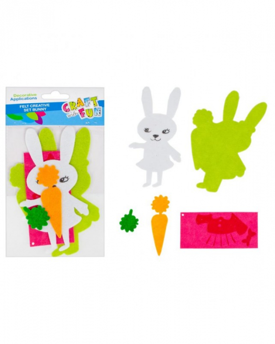 Set Creativ Iepuraș din Fetru | Activități Senzoriale OEM