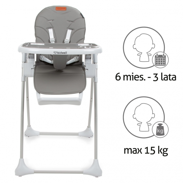 Scaun de masa Kidwell Beno Gray, multifuncțional - imagine 4