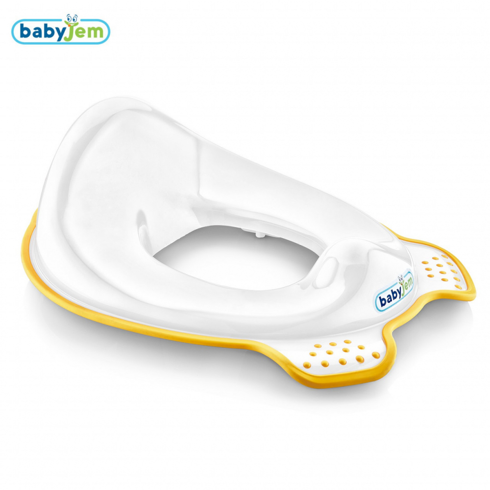 Reductor WC BabyJem Antialunecare, Alb/Galben - imagine 3
