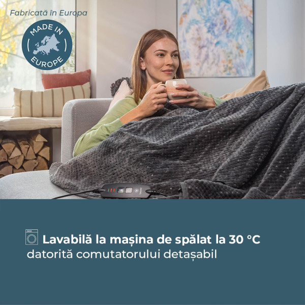 Pătură Electrică Beurer Gri - Confort și Siguranță - imagine 5