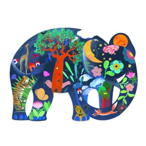 Puzzle Djeco Elefant, 150 piese - imagine 2
