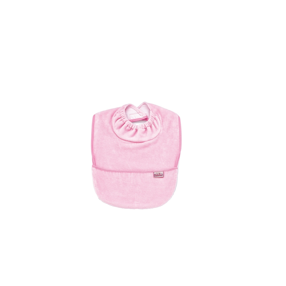 Baveta BabyJem Velvet Pink cu buzunar