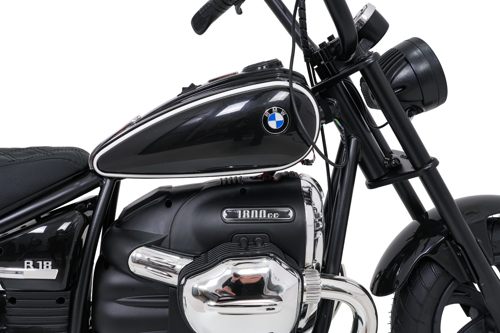 Motocicleta electrica pentru copii BMW R18 24 Volti 200W, viteza 4-16 km/h (sx8628) Negru - Autokids.ro - imagine 4