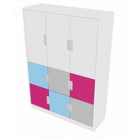 Set mobilier gradinita Quadro 97 alb - Moje Bambino