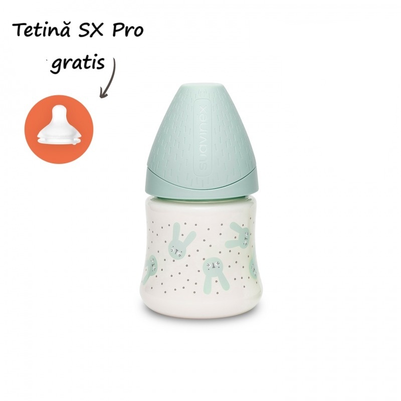 Biberon Suavinex Hygge Iepuras 150ml Ver - imagine 5