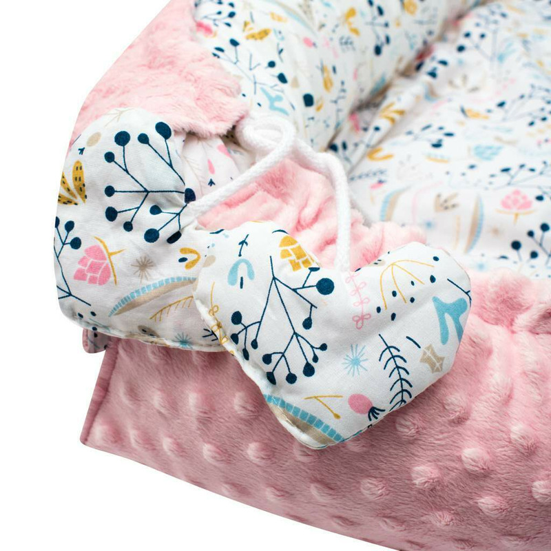 Set Cuib New Baby Baby Nest 3 Piese Minky - imagine 4