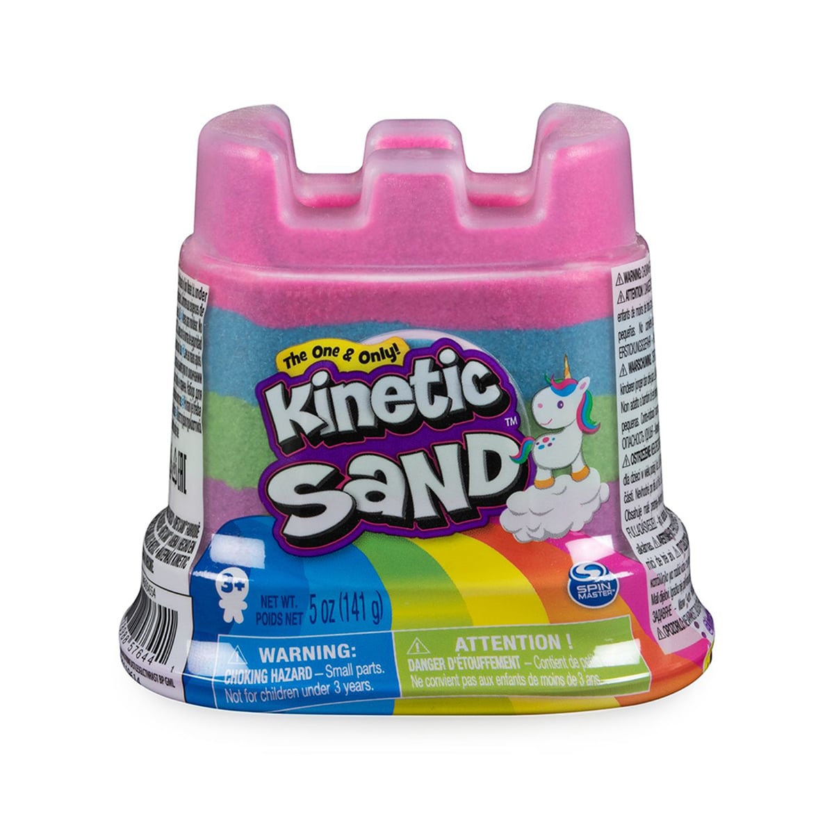 Nisip Kinetic Castel Curcubeu Roz, 4 culori