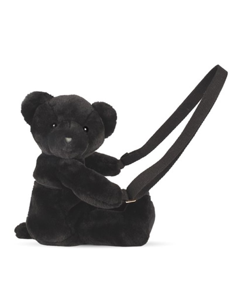 Ursulet Doudou Geantă Crossbody 30cm Negru