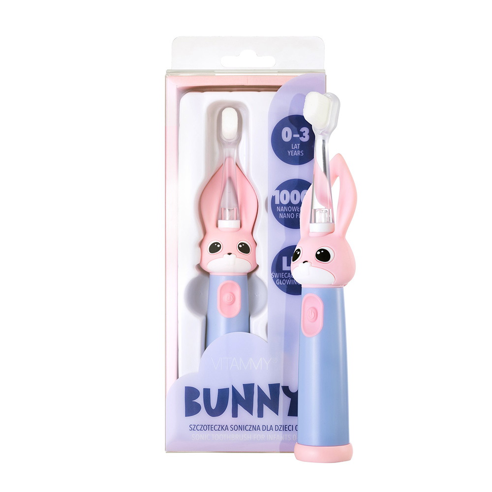 Periuță Electrică Vitammy Bunny Pink, LED, 0-3 Ani - imagine 8