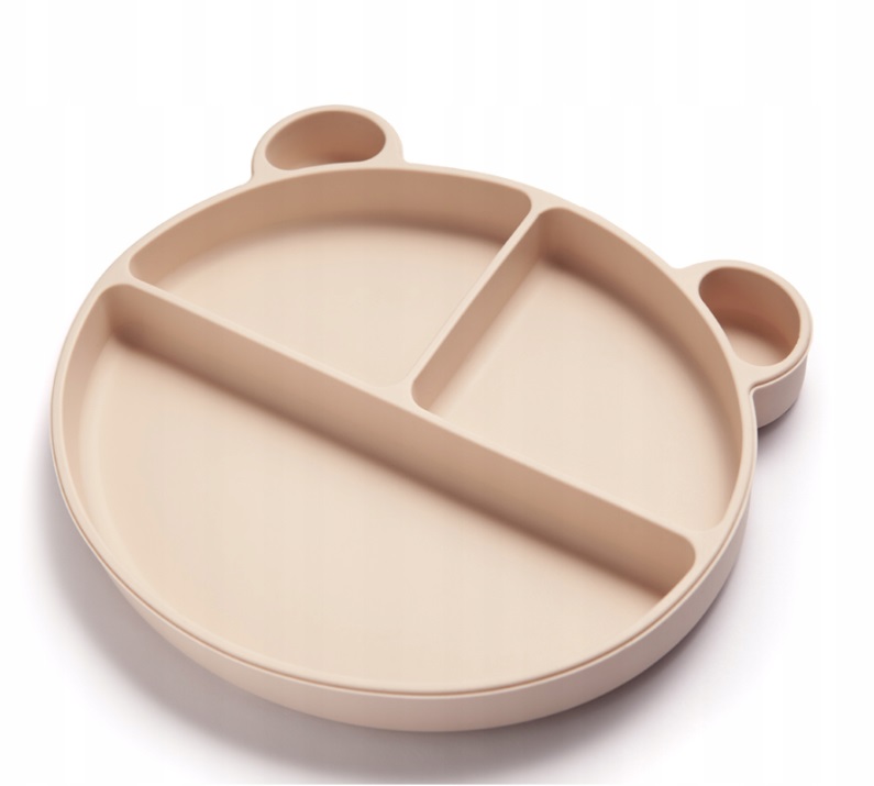 Farfurie Silicon Kidnort 3 Compartimente pentru Copii - imagine 3