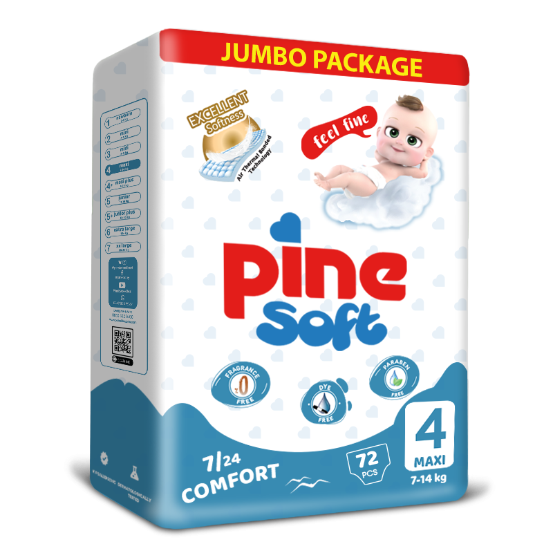 Scutece Pine Soft Maxi 7-14kg 72buc - imagine 2