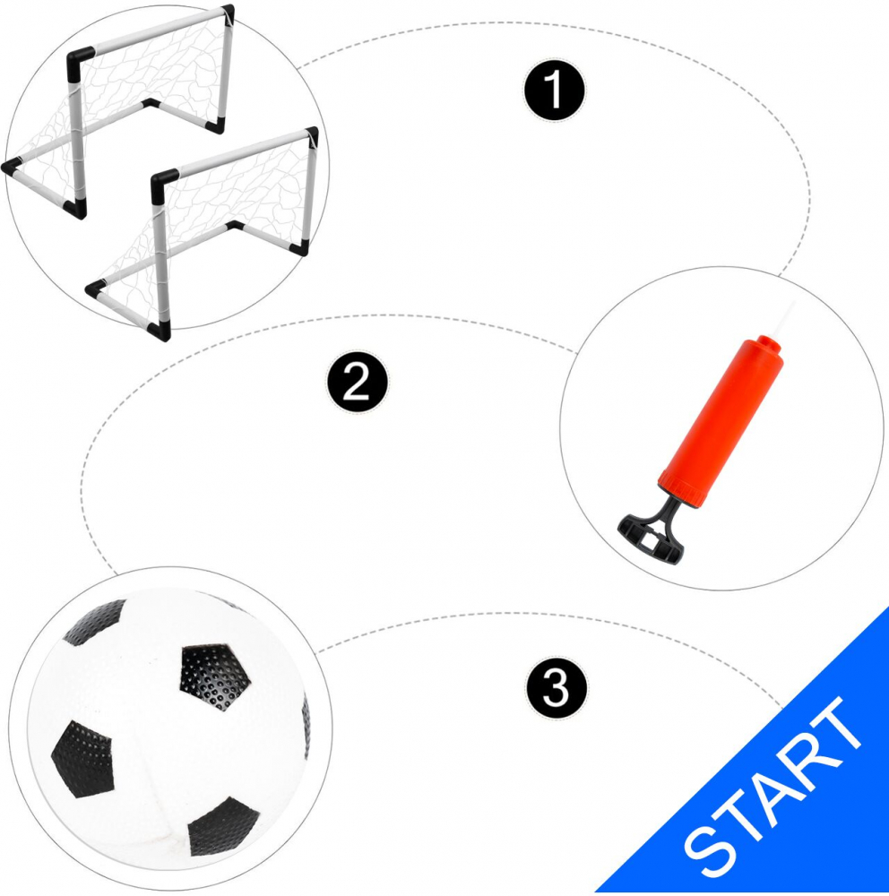Set 2 Porti Fotbal Malplay cu Minge si Pompa - imagine 4