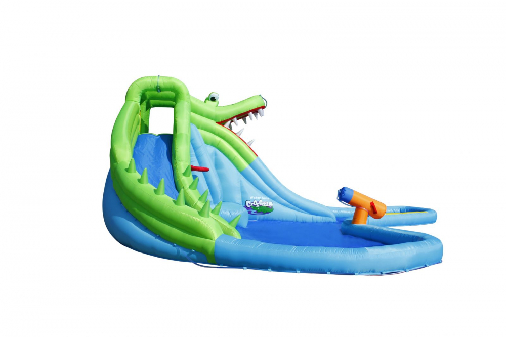 Saltea Gonflabilă Crocodil Happy hop cu Tobogane - imagine 2