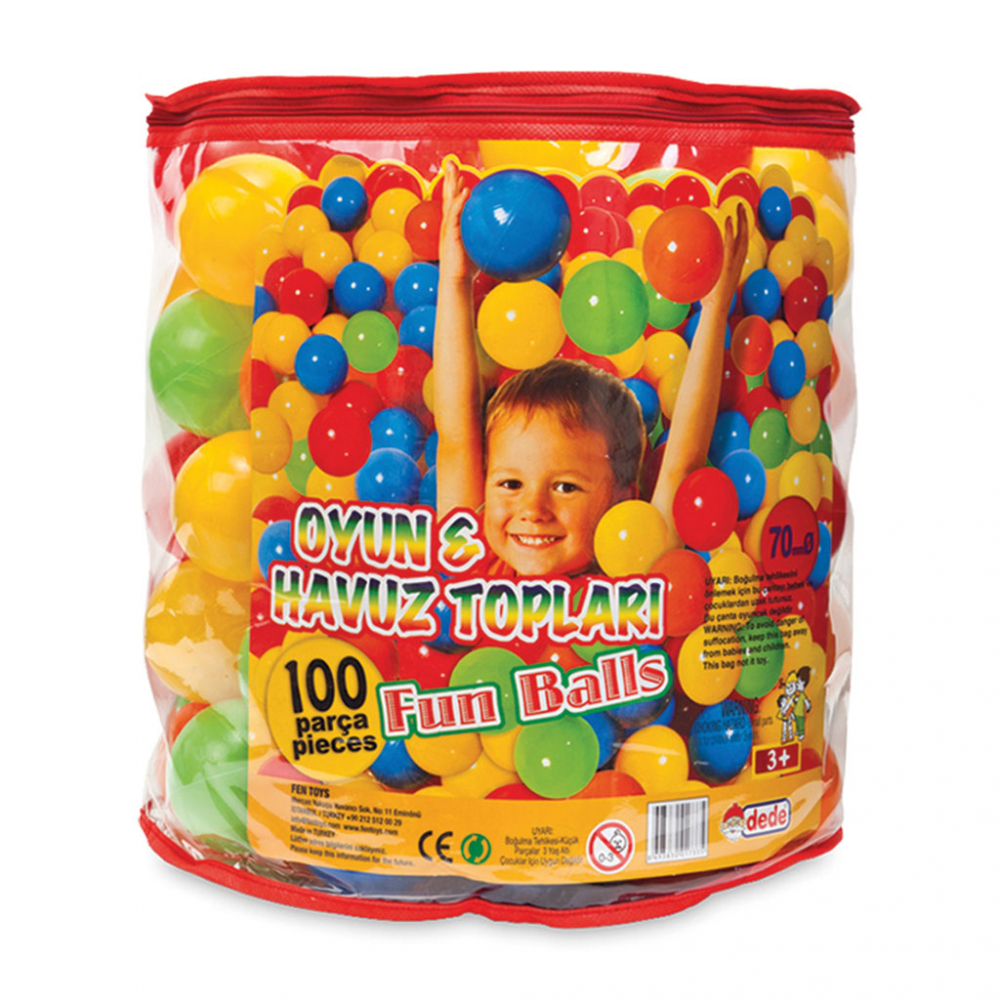 Set 100 Bile Colorate Dede 7 cm pentru Exterior