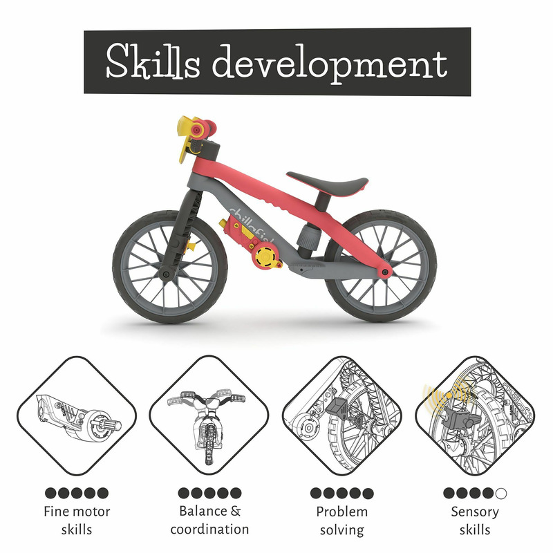 Bicicleta Chillafish BMXie Moto Red, Fără Pedale - imagine 3