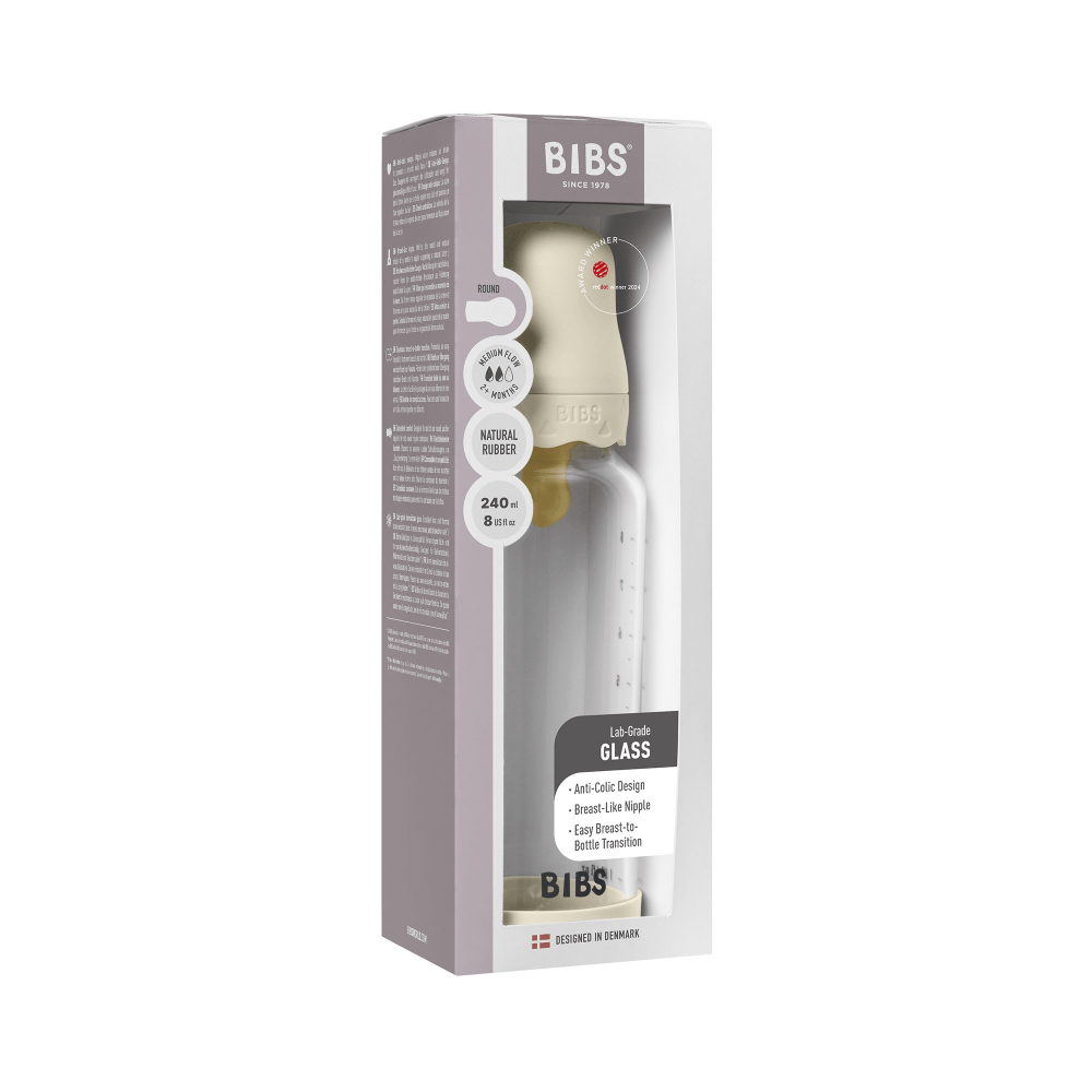 Set biberon Bibs Bohome anticolici 240ml Ivory - imagine 2