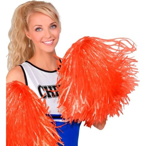 Pom Pom Majorete Orange Widmann - Accesoriu Carnaval - imagine 3