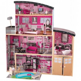 Casuta pentru papusi Sparkle Kidkraft, 4 Nivele - imagine 2