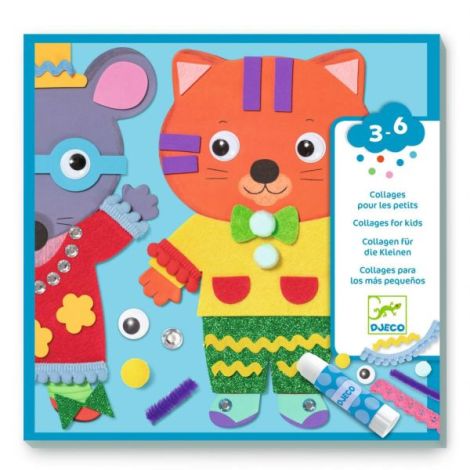 Colaje Micii prieteni Djeco | Joc creativ 3-6 ani - imagine 5