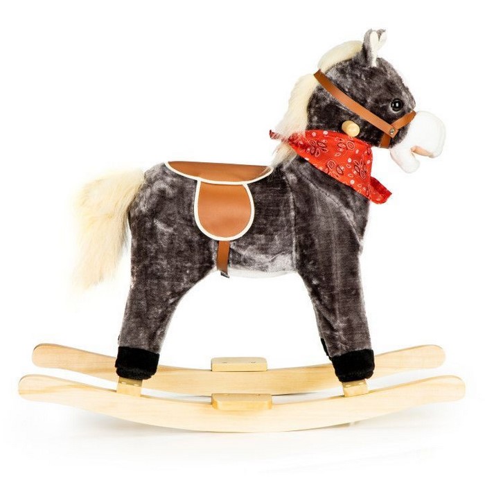 Căluț Balansoar Ecotoys cu Sunete și Mișcare Gri - imagine 2