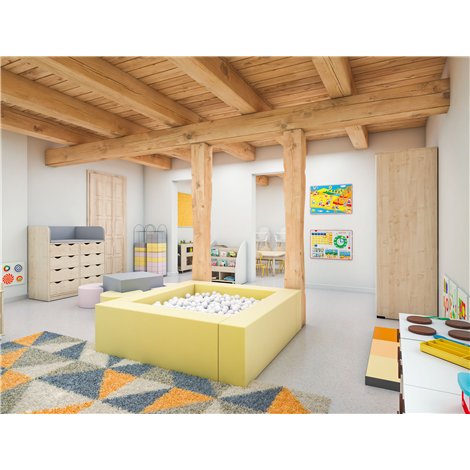 Piscină Bile Yellow Moje Bambino 140cm Oeko-Tex - imagine 2