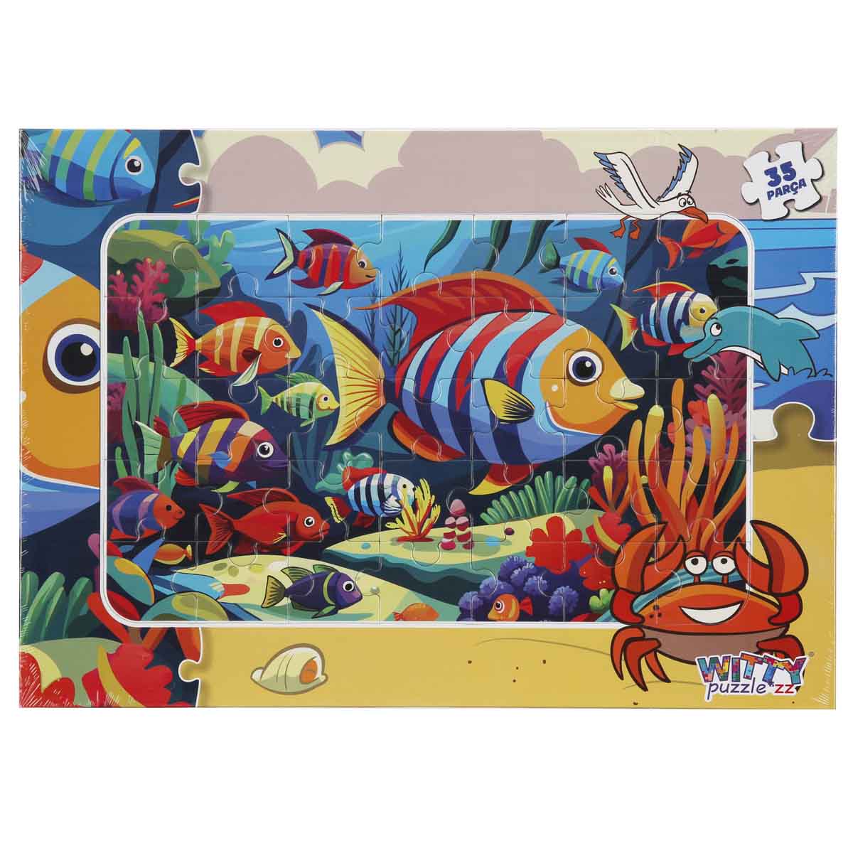Puzzle Pesti Colorati 35 piese Witty Puzzlezz