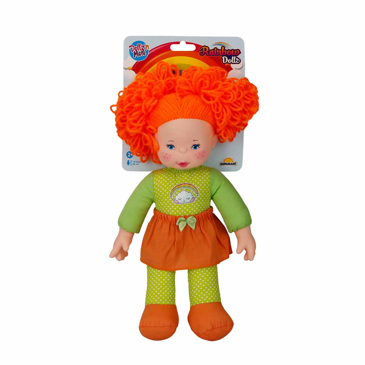 Păpușă Dollz'n More Rainbow Păr Portocaliu 35 cm