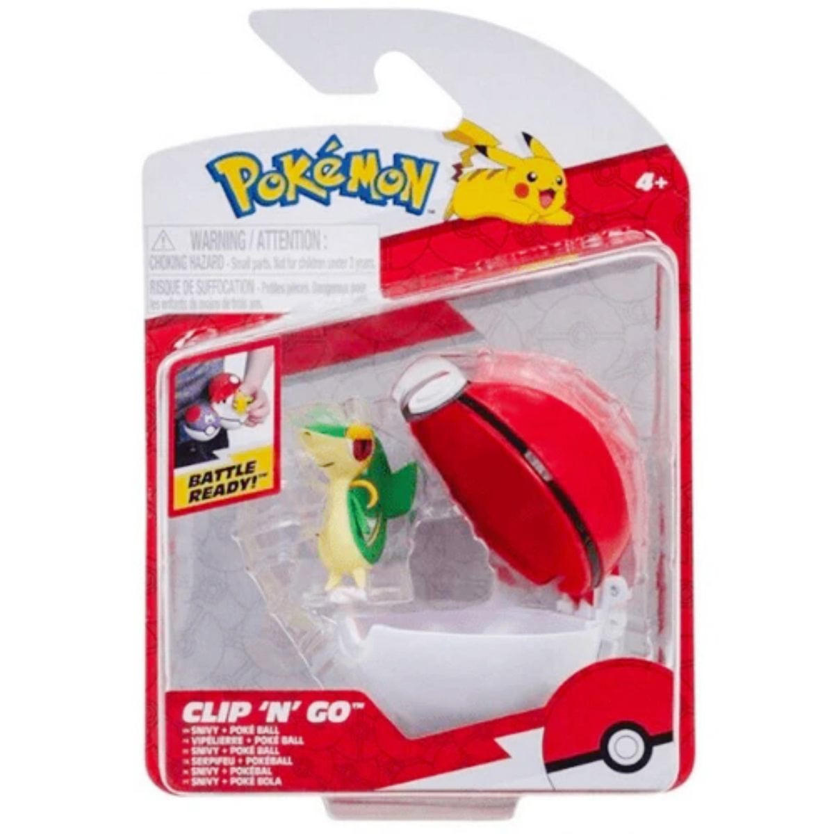Figurina Pokemon Snivy Clip N Go cu Poke Ball