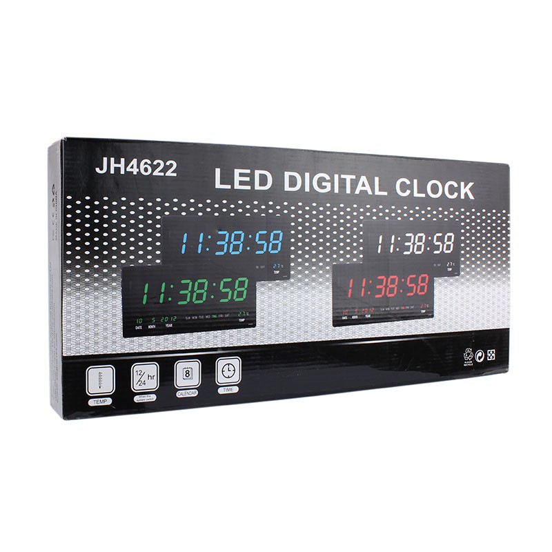 Ceas Digital Perete Caixing - Afisaj LED Multiplu - imagine 5
