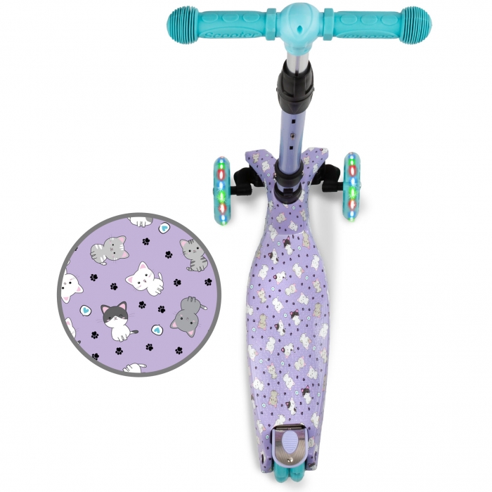 Trotineta Kidwell Vento Kitty Pliabilă cu LED - imagine 9