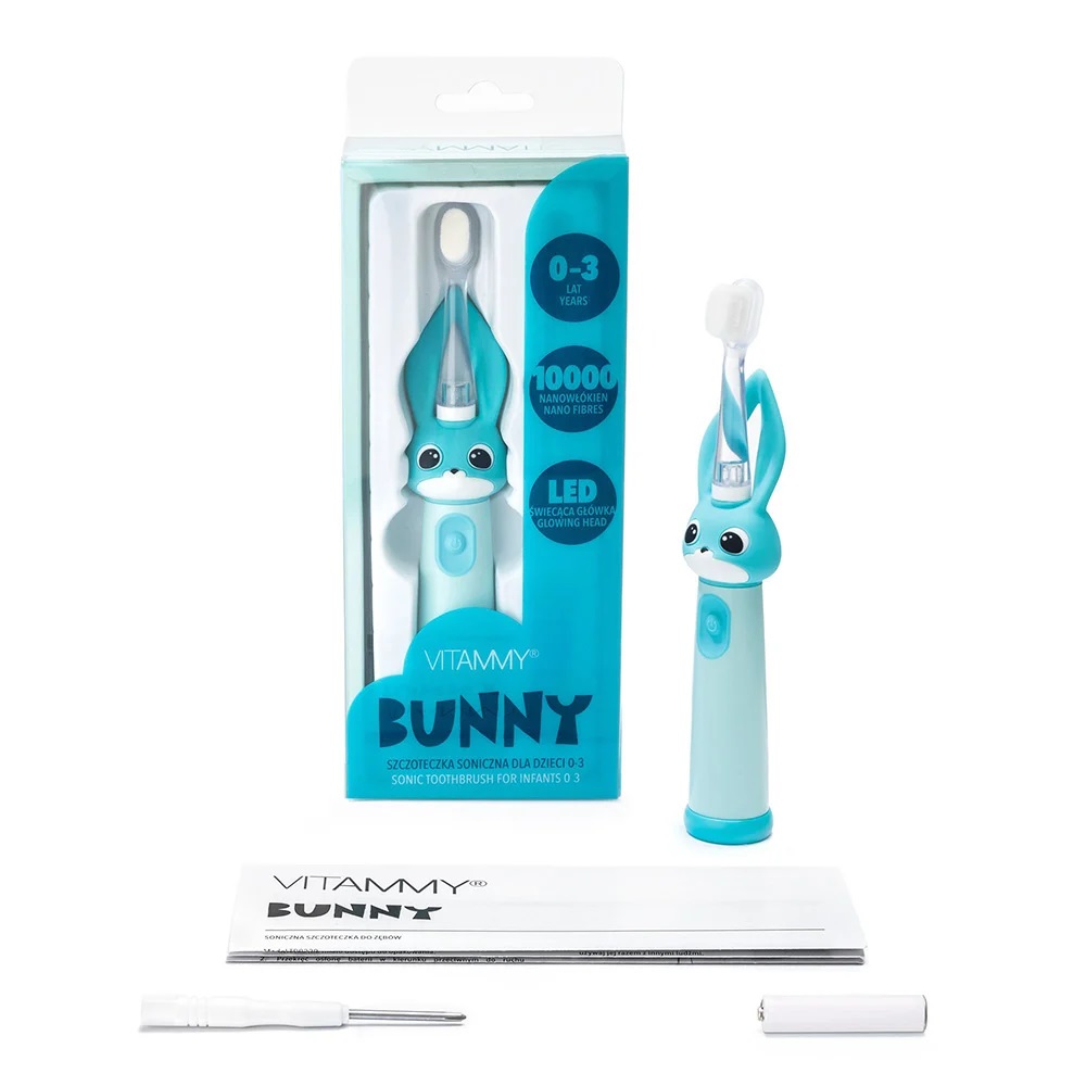 Periuță Electrică Vitammy Bunny 0-3 Ani, Albastră - imagine 9