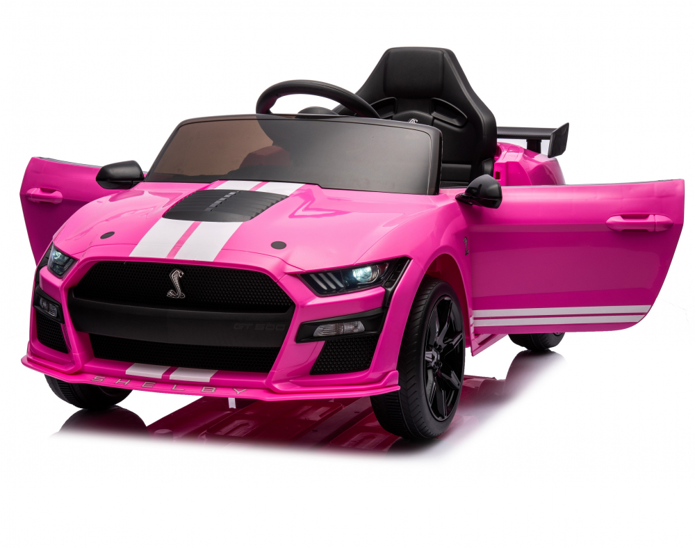 Mașinuță Ford Mustang Electrică Pink cu Telecomandă - imagine 4