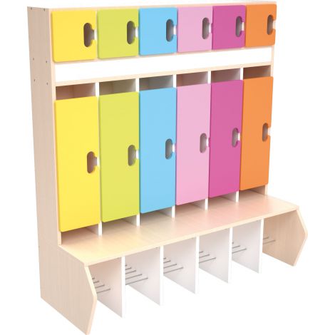Cuier Vestiar Artar Moje Bambino, 6 Compartimente Colorate