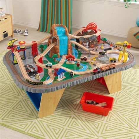 Trenulet KidKraft Waterfall Junction si Masa de Joaca - imagine 3