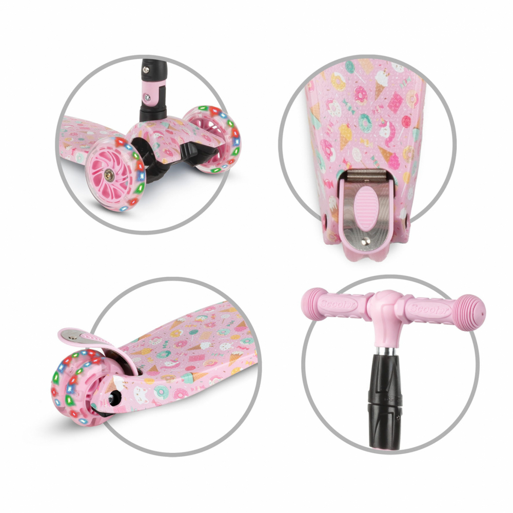 Kidwell Vento Candy - Trotinetă cu LED pliabilă - imagine 3