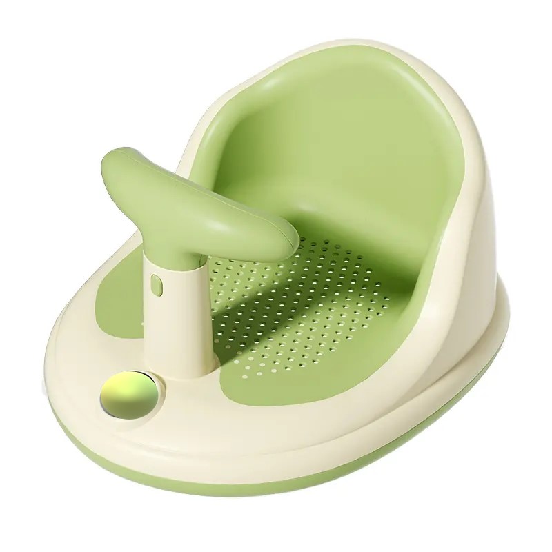 Scaunel baie Little Mom Green, ergonomic si sigur - imagine 6