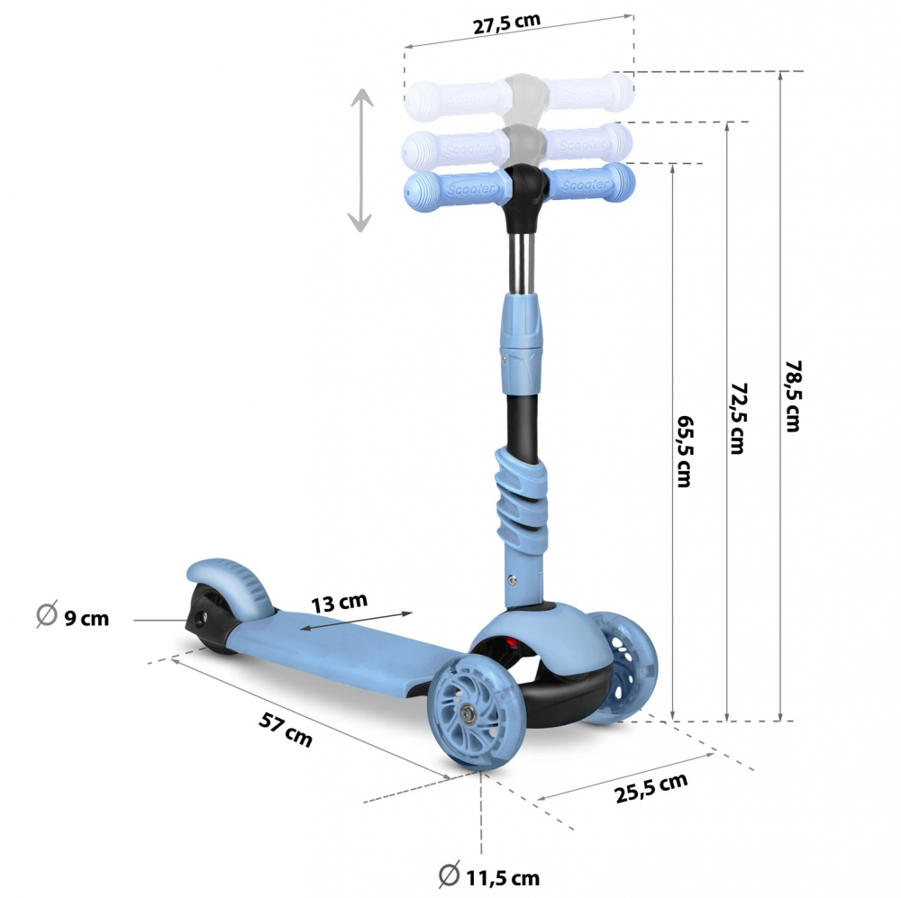 Trotineta 4 in 1 Ricokids Todi Albastru - imagine 8