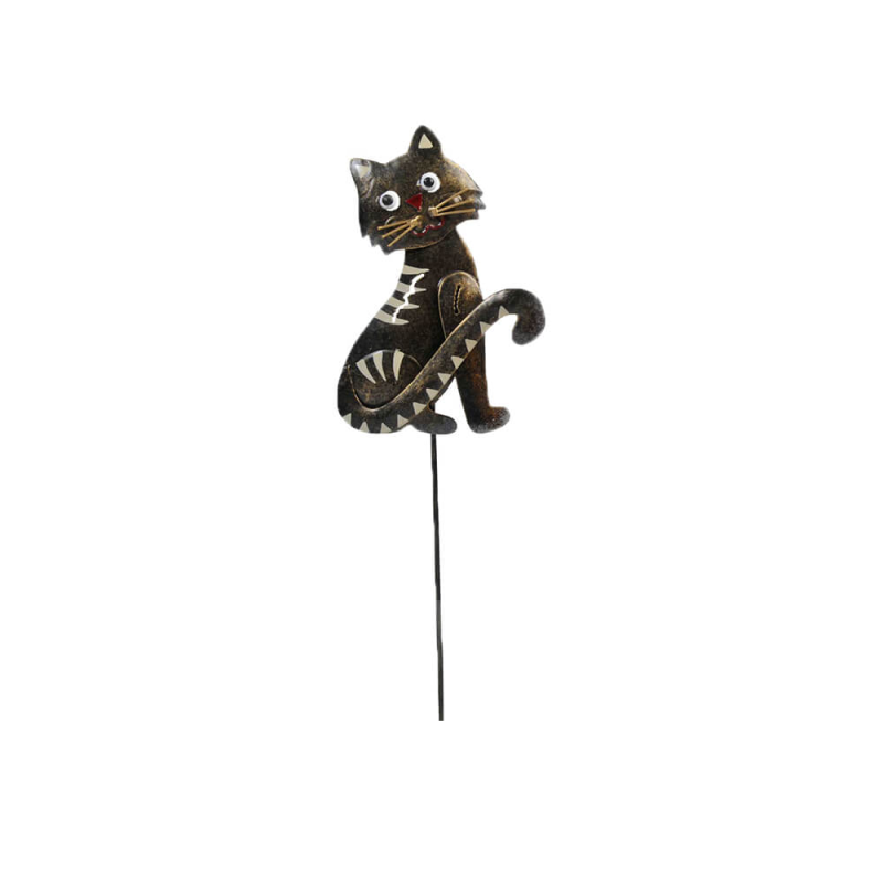 Decor Metalic Pisica Gradina (45cm) - Accesoriu Unic - imagine 5